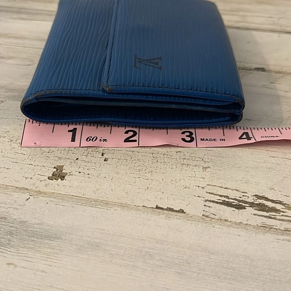 Louis Vuitton Blue Epi Bifold Wallet.